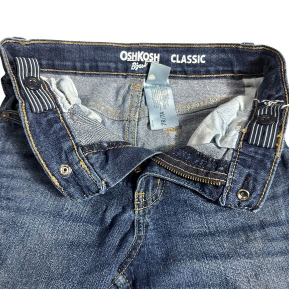 OshKosh B'Gosh Classic Jeans Dark Wash Denim Stretch Boys' Size 7 Reg - Picture 3 of 4